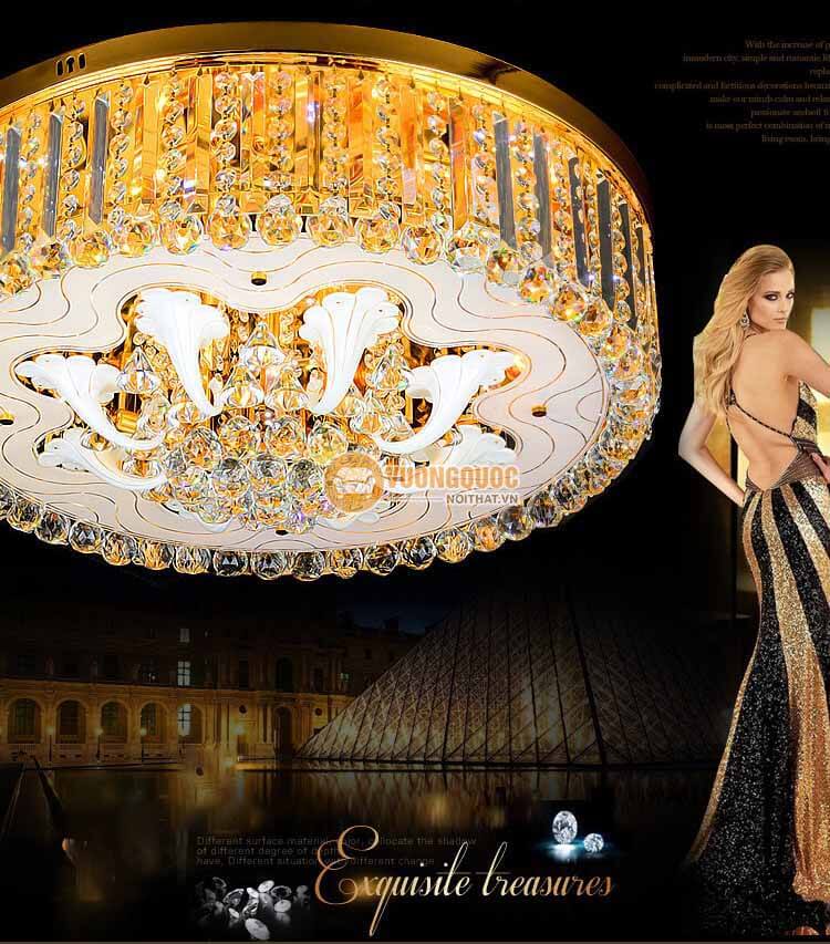 Đèn ốp trần pha lê họa tiết tinh xảo CM251-11